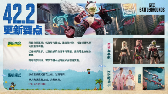 《PUBG》42.2版本更新,多重活动送G币